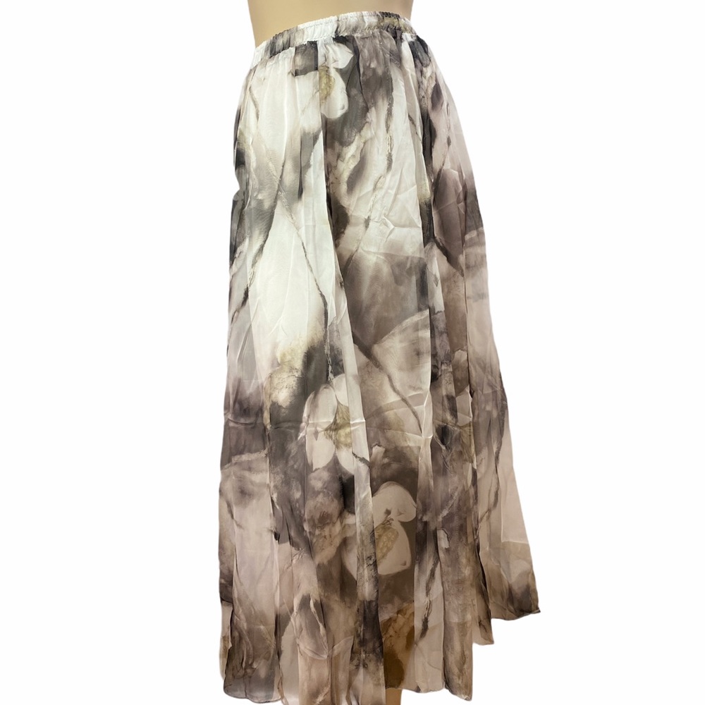 NEW Watercolor Long Flowing Maxi Skirt Medium - Picture 3 of 3